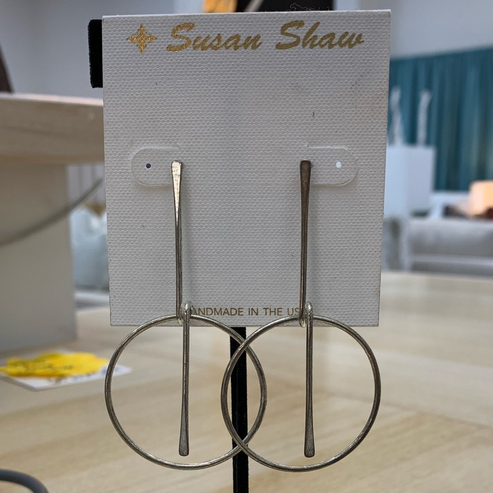 Metal hoop earrings